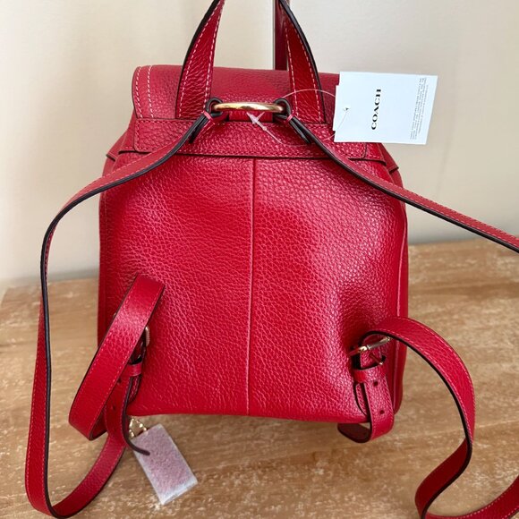 Nwt Coach Leather drawstring Pennie Backpack 22 - Picture 5 of 10
